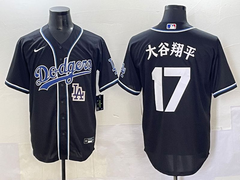 Men 2025 Los Angeles Dodgers 17 Ohtani Black Three generations Fashion Nike MLB Jersey style 70412